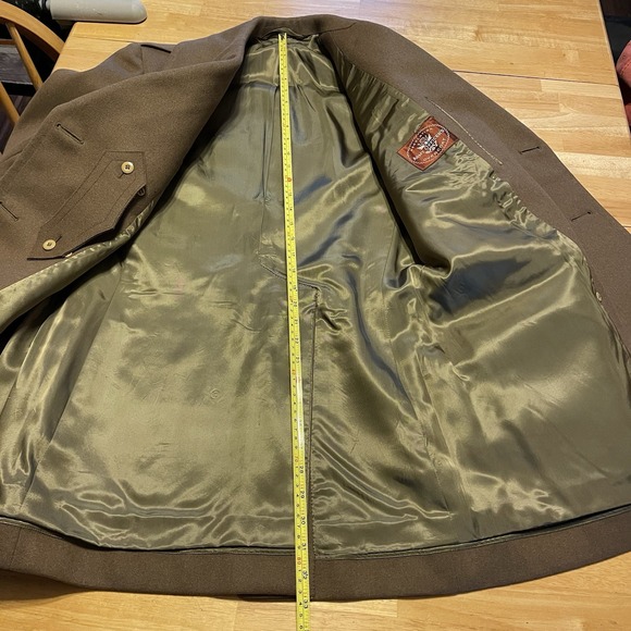 Vintage WWII Regulation Army Officer's Overcoat Wool Doeskin Short Style 35R - Picture 7 of 10